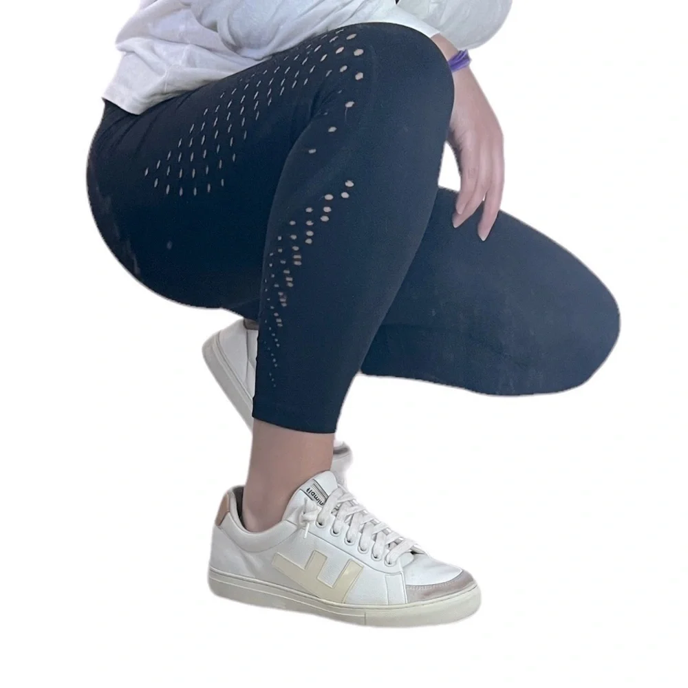 𝅺F- Flamingos Lite Coke White Vegan Distressed Initial Sneakers